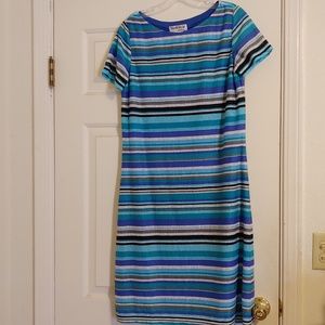Blue Striped Flowy Dress